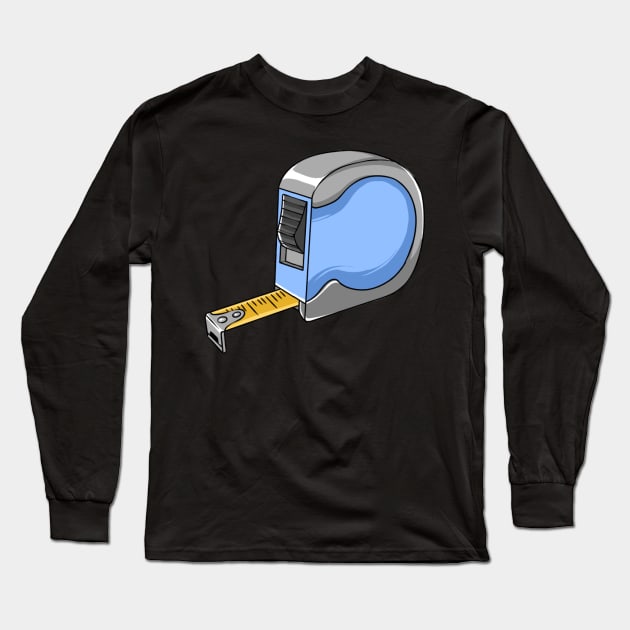 Tape Measure Construction Electrician Carpenter Long Sleeve T-Shirt by fromherotozero